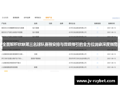 全面解析欧联第三名球队赛程安排与晋级指引的全方位洞察深度指南 全面解析欧联第三名球队赛程安排与晋级指引的全方位洞察深度指南